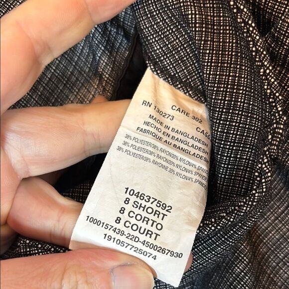 Women’s Gray Straight Leg Professional Mid Rise Wrinkle Free Trousers 8 Short - Picture 6 of 8